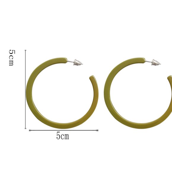 💕last one 💙 Matcha Green Earring Sterling Silver - Picture 3 of 4